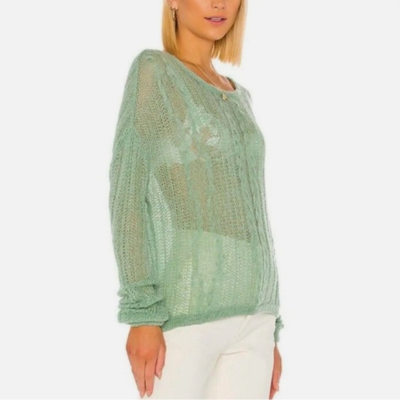 FREE PEOPLE | Green Knit Sweater - Picture 2 of 3